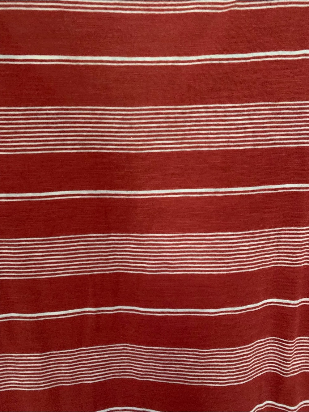 Retro A&F Raspberry Multi Stripe V Neck Tee - Picture 6 of 6